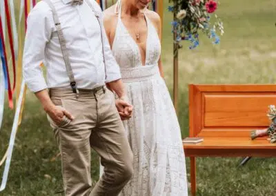 Auszug Brautpaar Hochzeit Foto